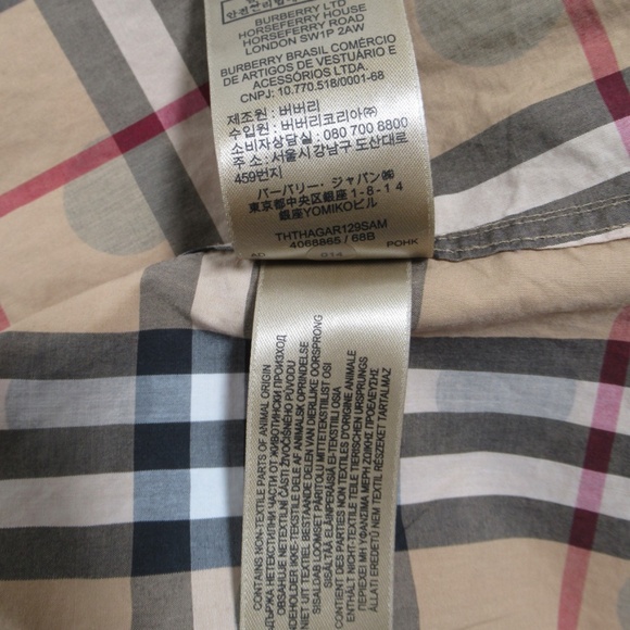 Burberry London England Women's Polka-Dot Check Shirt Archive Beige Size S - Picture 12 of 12